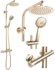 REA-P8413 - BLISS termosztátos zuhanyszett, szálcsiszolt arany