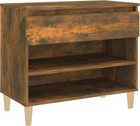 vidaXL füstös tölgy színű szerelt fa cipősszekrény 70 x 36 x 60 cm