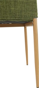 Szék, zöld szövet/bükk, COLETA NOVA