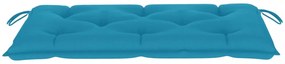 tömör tíkfa kerti pad világoskék párnával 112 cm
