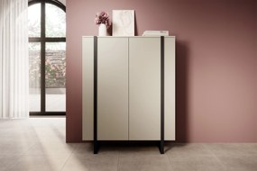 Verica komód 120 cm - kasmír / fekete lábak