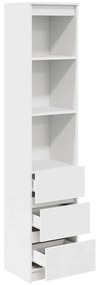fehér szerelt fa magasszekrény 37,5x35x180 cm