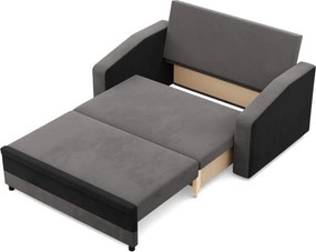 Hewlet kanapé, szövet anyag, szürke - fekete