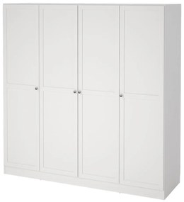 Fehér ruhásszekrény 195,5x200 cm Billund – Tvilum