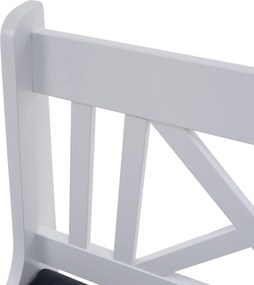 Sarokpad, fa, fehér/sötétszürke, ELODIE X1