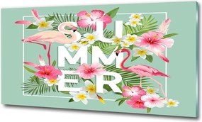 Fotó kép edzett üveg Jóga a tengerparton 125x50