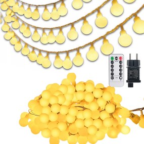 27M LED-es kerti girland kültéri IP44 gömbök lámpa világítás