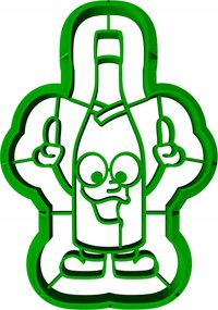 Foremka Lyukasztó Sütemény- és Mézeskalácsvágó Szilveszter Pezsgő 8cm