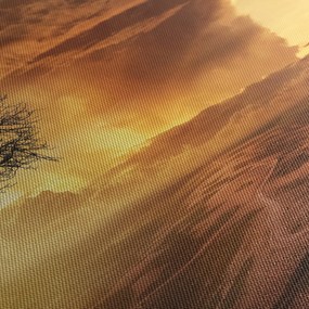 Narancssárga felhők képe (120x50 cm)
