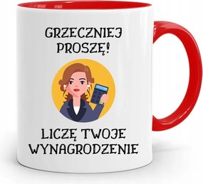 Piros Bögre Ajándék Könyvelőnek, fényképes nyomattal