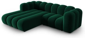 Sötétzöld sarokkanapé (bal oldali) Lupine – Micadoni Home