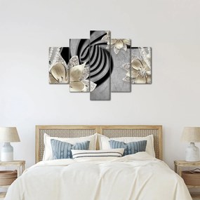 Kép - 3D arany virágok (150x105 cm)