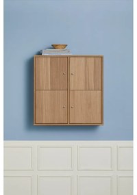 Natúr színű függő könyvespolc tölgyfa dekorral 70x70 cm Mistral – Hammel Furniture