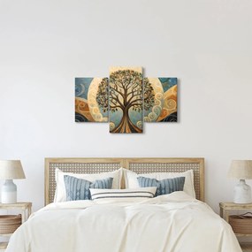 Kép – Életfa és spirálok (90x60 cm)