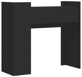 fekete szerelt fa tálalóasztal 100x35x90 cm