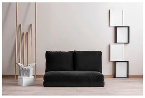 Fekete kinyitható kanapé 120 cm Taida – Balcab Home