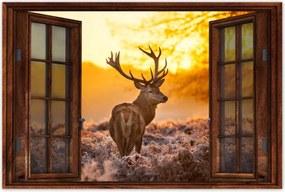 Poszter 60x40 Szarvas napfelkeltekor