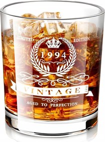 Whiskys pohár fa dobozban 350ml Születésnapi Ajándék 1994