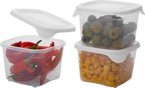 Ételtároló dobozok 3 db 0,45 liter átlátszó