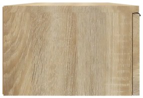 2 db sonoma tölgyszínű szerelt fa fali szekrény 68x30x20 cm