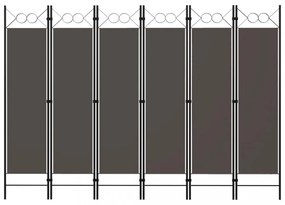 Antracitszürke 6 paneles paraván 240 x 180 cm