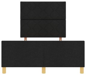 Fekete Szövet Ágykeret 120x200 cm