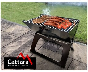 Piran összecsukható fekete faszenes grillsütő - Cattara