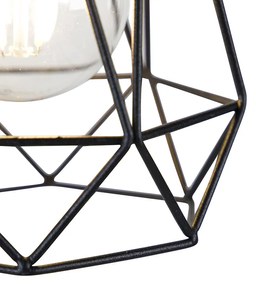 Rusztikus fali lámpa fekete fával - Dami Frame