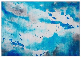 Szürke és kék szőnyeg 160 x 230 cm BOZAT Beliani