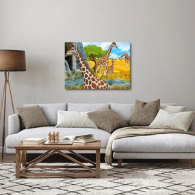Kép - zsiráf család (70x50 cm)