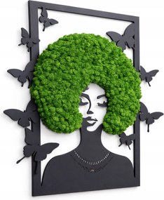 Vászonkép mohával 60 cm 3D fali dekoráció nő mohával