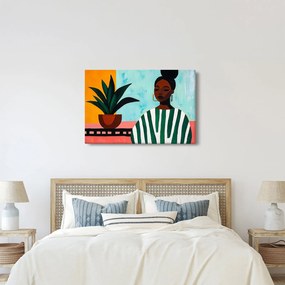 Kép - Nő virággal (90x60 cm)