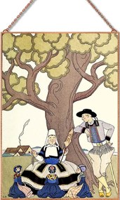 George Barbier - Il-était-une-fois üvegkép, falikép