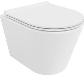 Mexen Rico perem nélküli wc csésze leeresztő automatikás ülőkével, Duroplaszt, Fehér - 30720500