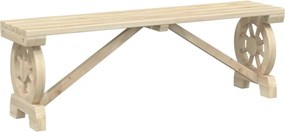vidaXL tömör fenyőfa kerti pad 115 cm