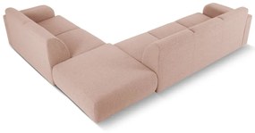 Rózsaszín buklé sarokkanapé (jobb oldali) Molino – Micadoni Home