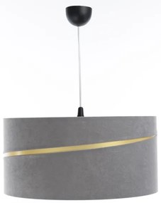 Csillár zsinóron SWING 1xE27/60W/230V szürke/arany