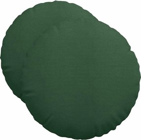 vidaXL Ülőpárnák 2 pcs Sötétzöld Ø 50 cm Bársonyos szövet