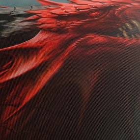 Kép - Sárkány (órával) (90x30 cm)