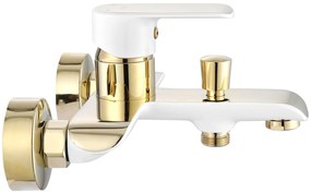 REA Bloom White gold kádtöltő csaptelep zuhanyszettel