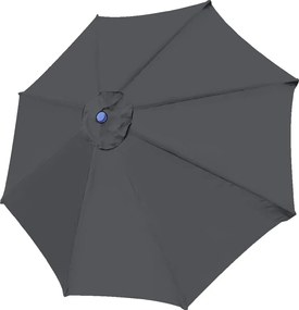 Burkolat Cserélhető Anyag Kerti napernyő 300 cm 8 karos Grafit