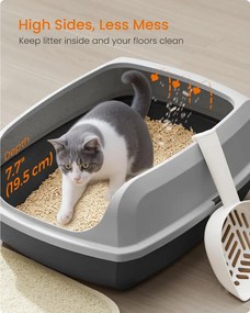 XL magas peremű macskaalmotartó tálca kiscicák és nagy macskák számára