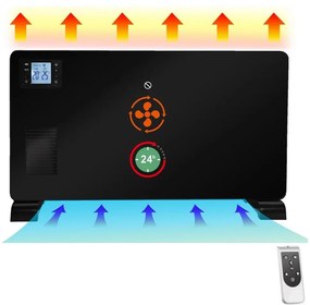 Brilagi - Elektromos konvektoros fűtés 1000/1300/2300W LCD/timer/TURBO/termosztát + távirányítás KON02