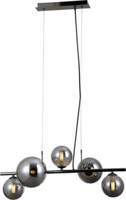 ITALUX PND-406007-5A-BCR CANELLO Többágú Függesztett Lámpa Fekete Króm, Szürke G9 IP20