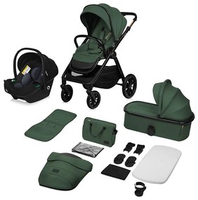 Lionelo - 3 az 1-ben kombinált babakocsi LAYLA Green Forest