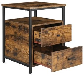 ARIN éjjeliszekrény barna/fekete