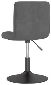 sötétszürke bársony forgó étkezőszék