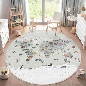 Mosható gyerek játszószőnyeg ø150 cm Big World – Mila Home