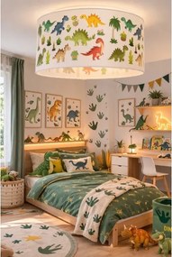 Gyermek mennyezeti lámpa KIDS ROOM 1xE27/60W/230V átmérő 40 cm dinoszaurusz
