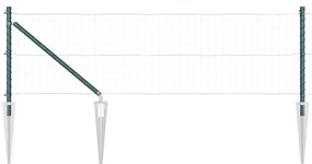 Kerítésoszlopok Cölöppel 7 db Ø32 mm 60 cm Horganyzott Acél